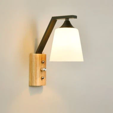 Pohjoismainen moderni Simple Wood LED -seinävalaisin